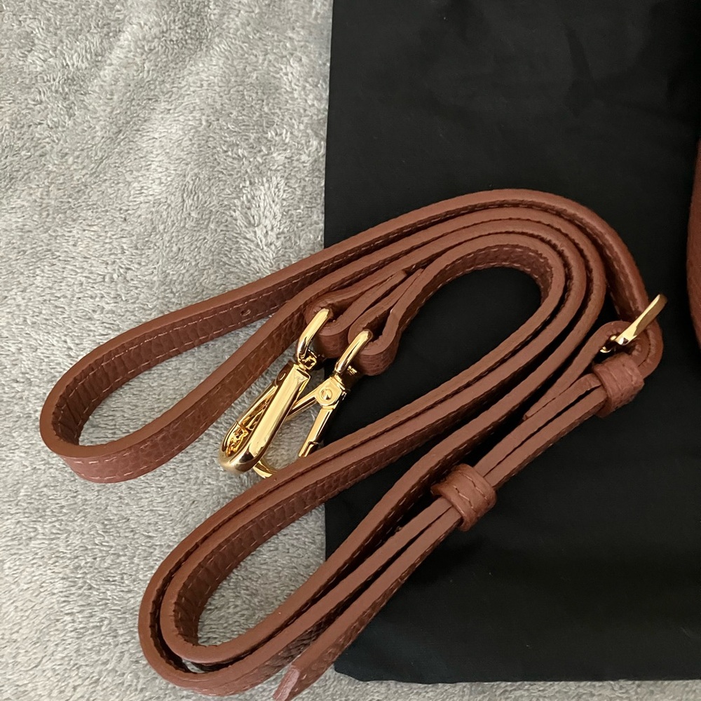 NWT Quince Italian Leather & Raffia Crossbody - Picture 6 of 9